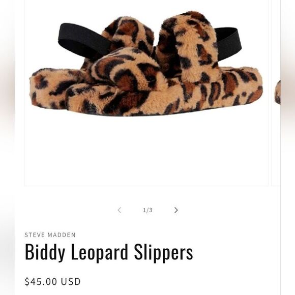 STEVE MADDEN Biddy Leopard Print Slippers - Size L - Picture 10 of 10